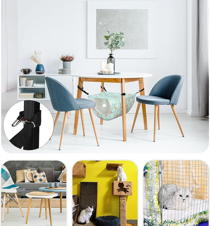 Unittype 2 Pieces Cat Cage Hammock Hanging Pet Bed Double Layer Soft Plush Hanging Pet Comfortable Hammock Bed for Indoor Kitten Ferret Hamster Rabbit or Small Animals, 2 Styles(Pineapple)