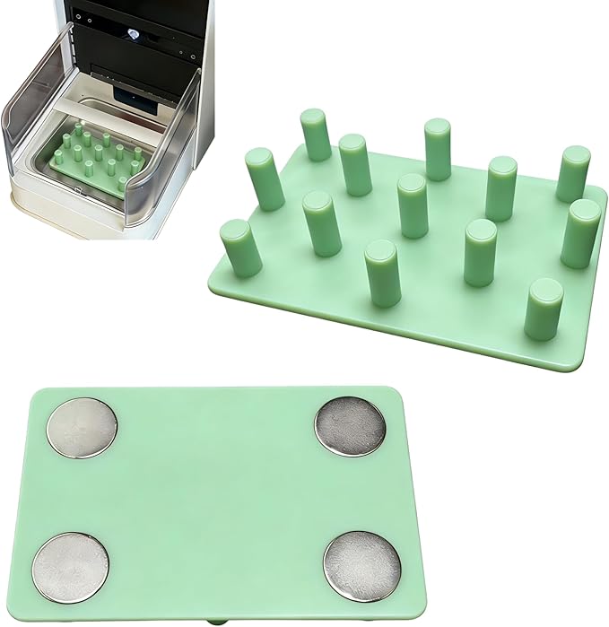 Magnetic Slow Feed Bowl Insert Compatible with Petlibro RFID Feeder, 13-Pillar Anti-Choking Design for Controlled Eating, Sloped Non-Jamming Base for Cats and Dogs (Green)