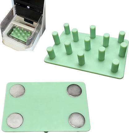Magnetic Slow Feed Bowl Insert Compatible with Petlibro RFID Feeder, 13-Pillar Anti-Choking Design for Controlled Eating, Sloped Non-Jamming Base for Cats and Dogs (Green)
