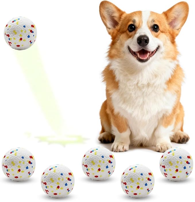 6 Pack Dog Toy Balls, 2.2 Inch ETPU Material, Replacement Balls for Automatic Ball Launcher Machine, Perfect for Small & Medium Dogs, Perfect for 2.2 Inch Automatic Launcher
