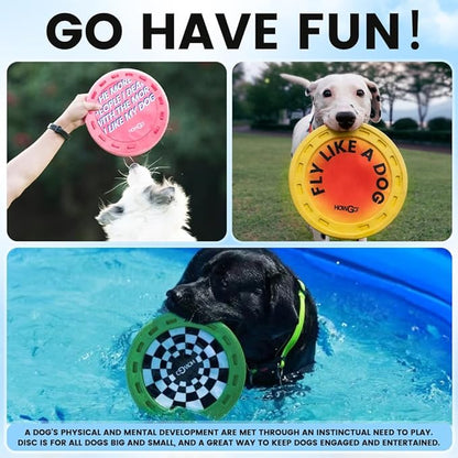 HOWGO Flyer Dog Toy, Dog Flying Disc, Flyer Dog Toy, Best for Flight, Lightweight, Durable and Water Resistant, 9.84'' (Pink)