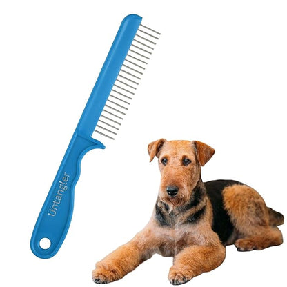 Super-Groom Combs with Smooth Rotating Teeth for Painless Mat Removal (Turquoise, 22 Coarse Teeth)