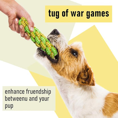 12 Pack Dog Squeaky Toys, Interactive Plush Chew Toys with Rope, Puppy Teething Toys Bundle for Small & Medium Dogs, Cute Soft Dog Toys to Keep Pets Busy