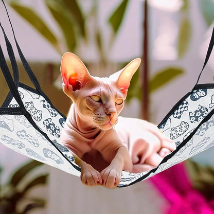 Shappy 5 Pcs Pet Hammock for Cage Hanging Pet Hammock Bed with Metal Hooks Cats Ferret Soft Bed Suitable for Guinea Pig Hamster Gerbil Kittens Cats Cage(Cute)