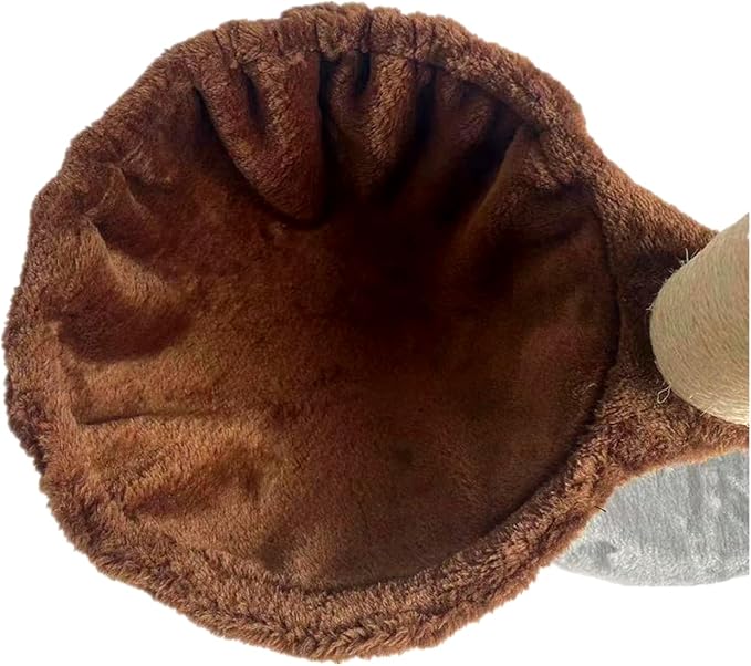 SHENGOCASE 14.6" 2-Pack Brown Nest Basket Lounger Hammock Bed Replacement for Cat Tree Tower, 5-Pack Hanging Toys, Cat Tree Accessories Hammock Attachment (Large 2pcs, Brown)