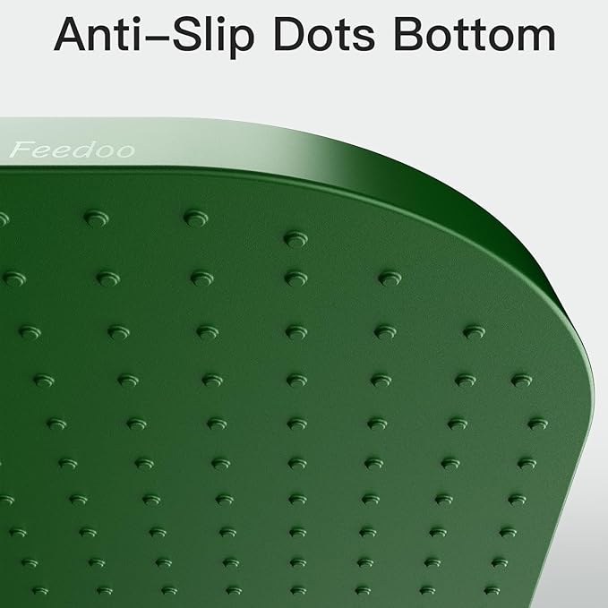 Pet Feeding Mat [Warped Resistant Raised Edge], Water-Proof Silicone Placement for Food Water Bowls, Anti-Slip Base Protect Floor, BPA-Free&Dishwasher-Safe [18.5x11.5inch Small, Green]