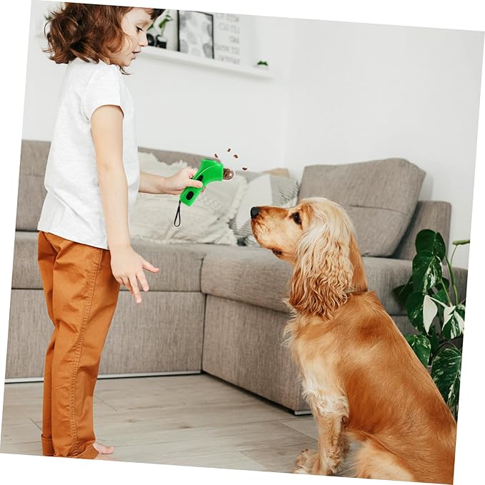 Happyyami Dog Snack Catapult Launcher Pet Interactive Training Toys Automatic Ball Feeder Treats Comfort Grip