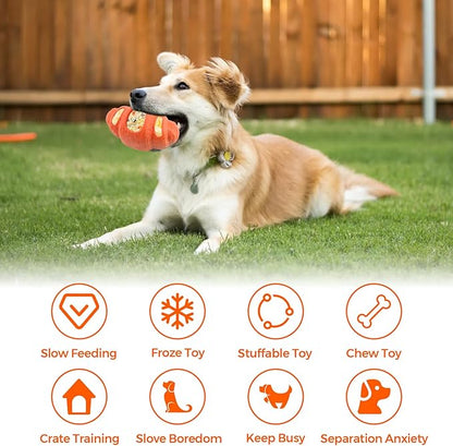 Indestructible Dog Toys for Aggressive Chewers - Large Dog Chew Toy Frozen Treat Tray Holder for Small Medium Large Dogs with Dual Molds to Keep Them Busy to Reduces Anxiety