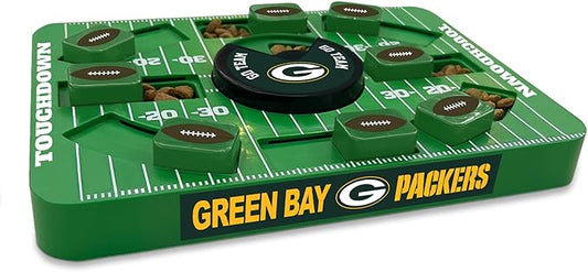 Pets First NFL Green Bay Packers Large Puzzle Toy, New Size, Interactive Dog Treat & Slow Feeding Toy