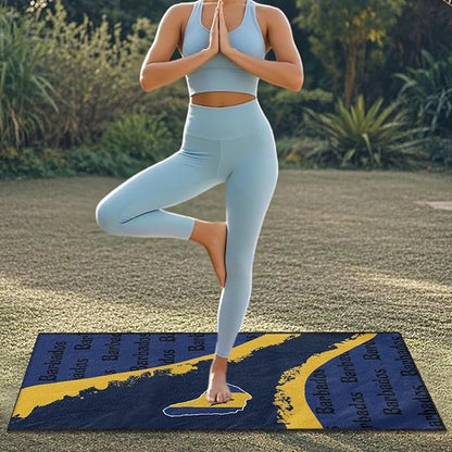 SEANATIVE Seat Cover Towel, Sweat Carseat Protector, Flag of Barbados Car Towel Cushion Cover Perfect for Car Truck SUV Seat, Great for Surfing Yoga Gym Workout