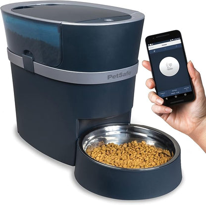 PetSafe Smart Feed Automatic Dog & Cat Feeder - Smartphone Control for Convenient Pet Care - Wi-Fi Enabled Smart Pet Feeder - Programmable Food Feeder - Large Capacity - Dishwasher Safe