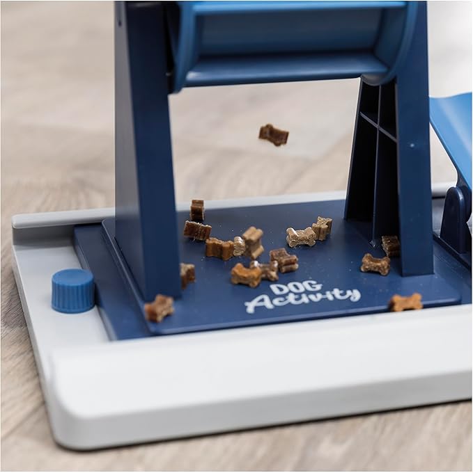 TRIXIE Vario Poker Box 2 Dog Activity Interactive Toy, Level 2 Food Puzzle Game, Brain Teasing Treat Dispenser, IQ and Mental Development Toy for Smart Dogs, Enrichment Toy for Boredom Busting