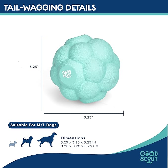Good Scout Tumbler Ball - Aggressive Chew Toy for Puppies & Adult Dogs, No Stuffing for Medium & Large Dogs