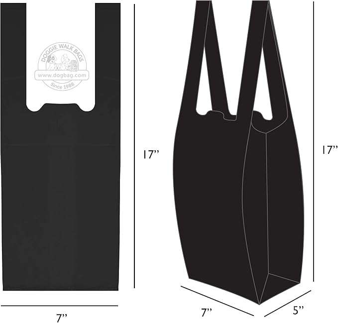Easy-Tie Handle Dog Poop Bag, Extra Large Strong Doggy Waste Bags, Unscented Easy Dispensing and Leak Proof Poo Bags
