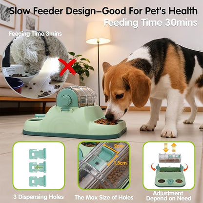 GJEASE Paw-Activated Rolling Interactive Dog Treat Puzzle Toys for IQ Training & Mental Stimulating,Fun Slow Feeder,2 Levels of Challenge