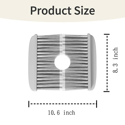 Pet Hair Removal Door Brush for Cats, Self-Cleaning Fur Catcher, Fits Cat Doors and Indoor Doorways, Gentle Grooming, Grey