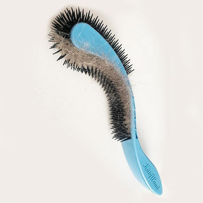 Cat Brush, Pink. Designed for Comfort, Created for Cats and Dogs. Ergonomic shape promotes stress free grooming. Great for long to short haired cats. Made in the USA