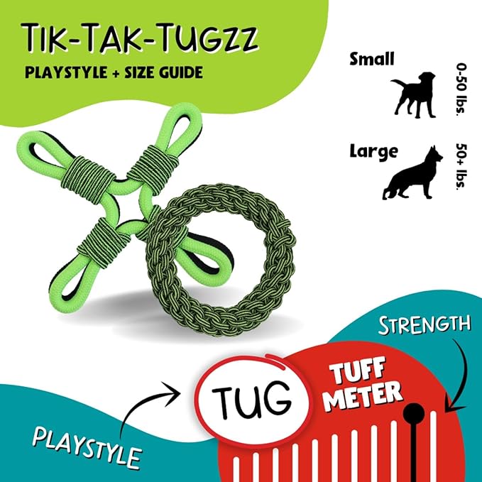 Jolly Pets TIK-Tak-Tugzz Large/XL O Rope Dog Toy