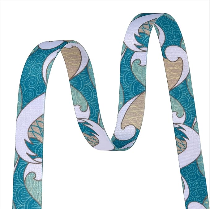 Dog Collar with Bohemia Floral Tribal Geometric Patterns - Soft Ethnic Style Collar Adjustable for Small Medium Large Dogs(Sea Wave,XS)