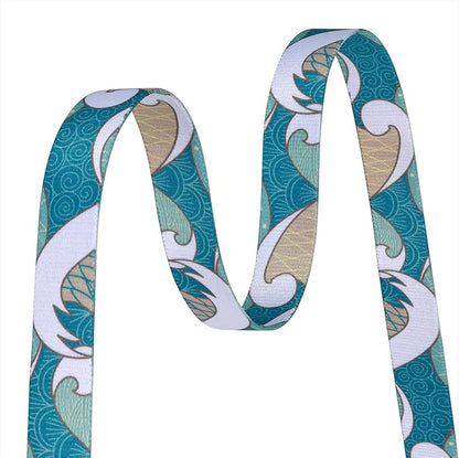 Dog Collar with Bohemia Floral Tribal Geometric Patterns - Soft Ethnic Style Collar Adjustable for Small Medium Large Dogs(Sea Wave,XS)
