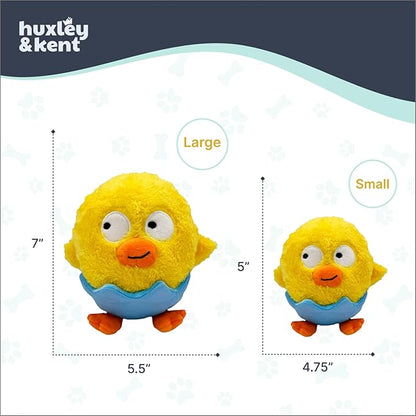Huxley & Kent Funny Dog Toy w/Squeaker – Power Plush Squeaky Dog Toys for Small, Medium & Large Dogs – Soft Stuffed Animal for Indoor Play & Fetch - Chick-a-Dee, Large