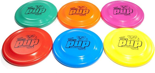 Hero Pup 120 Mini Flying Disc - 6 Pack Set (Random Colors)