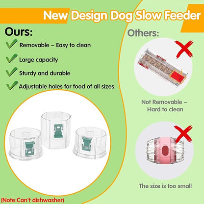 GJEASE Paw-Activated Rolling Interactive Dog Treat Puzzle Toys for IQ Training & Mental Stimulating,Fun Slow Feeder,2 Levels of Challenge