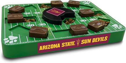 NCAA Puzzle Toy Slow Feeder, Puzzle Treat Dog Toy, Interactive Dog Treat Toy, Dog Puzzle Feeding Slow Toy (Arizona State Sun Devils)
