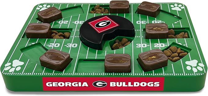 Pets First NCAA Georgia Bulldogs Puzzle Toy, Puzzle Treat Dog Toy, Interactive Dog Treat Toy, Dog Puzzle Fedding Slow Toy