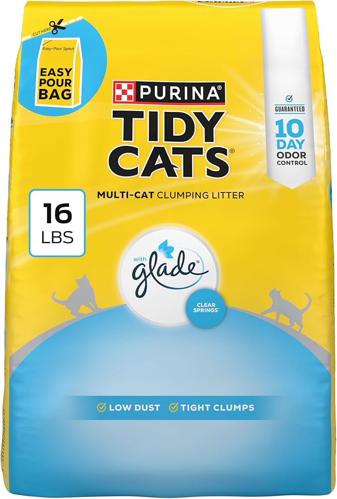 Purina Tidy Cats Clumping Multi Cat Litter, Glade Clear Springs - 16 lb. Bag