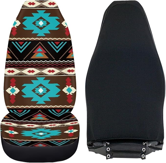 Ethnic Aztec Tribal Car Seat Covers for Front Seats SUV Truck Van Sedans Bucket Seat Covers for Women Men, Washable and Breathable Car Accessories Seat Protector