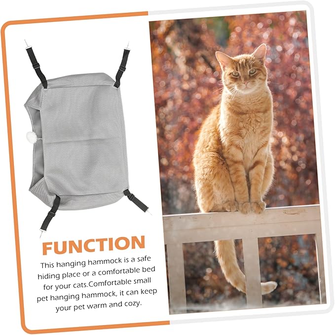 Cat Cage Hammock Breathable Hanging Bed for Cats Pets Mesh Design for Play Rest and to Machine Washable