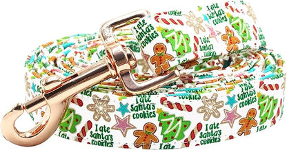 Dog Leash, Christmas Holiday Gingerbread Man Print Boy/Girl Durable Strong Dog Leashes Heavy Duty Comfortable Padded Pet Leash for Small Medium Large Dogs