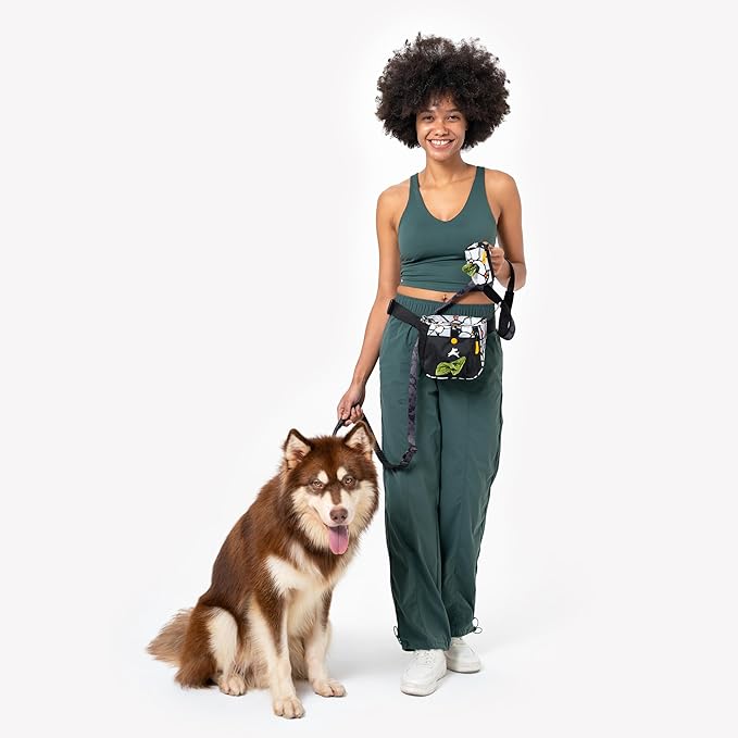 OllyDog Scoop Pick Up | Dog Poop Bag Holder | Lightweight & Water-Resistant Dispenser | Leash Attachment for Hands-Free Carry | Fits Standard Waste Bag Rolls (Magnolia)