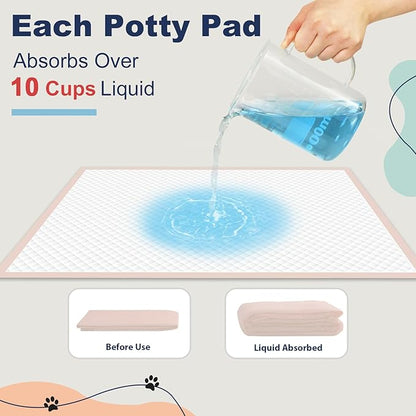 XXL Dog Pee Pads 36"x36" Extra Large Pink Puppy Pads, 6-Layer Super Absorbent & Leak-Proof Potty Training Pads, 35 Count Pet Pads for Cats, Rabbits & Small Animals