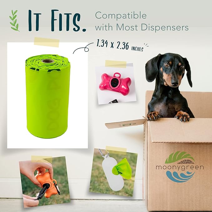 Dog Poop Bag with Handles, Compostable Pet Waste Bags, Easy-Tie, Vegetable-Based Eco-Friendly, Unscented, Extra Thick, Leak Proof, Fits for Dogs and Cat Scoops, 240 Refill Bags, bulk pack