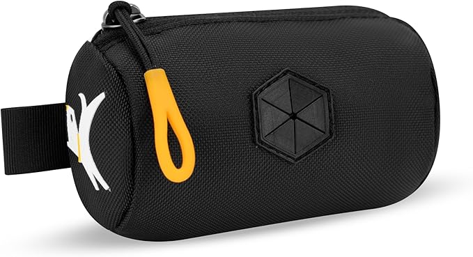 OllyDog Scoop Pick Up | Dog Poop Bag Holder | Lightweight & Water-Resistant Dispenser | Leash Attachment for Hands-Free Carry | Fits Standard Waste Bag Rolls (Raven)