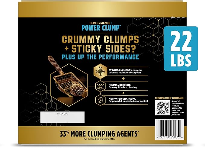 Purina Tidy Cats Performance Plus Power Clump Unscented Multi Cat Clumping Cat Litter - 22 lb. Box