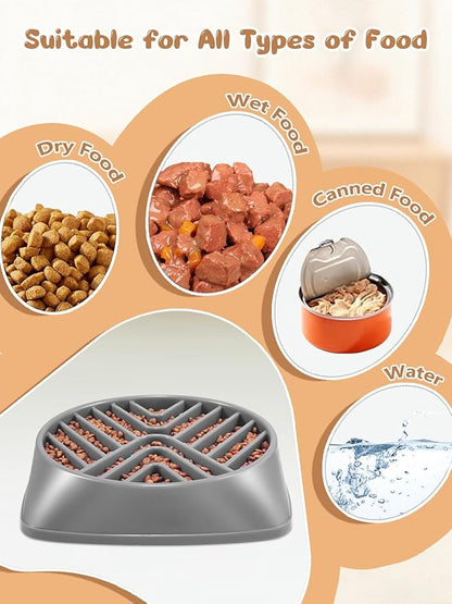 KASBAH Slow Feeder Dog Bowls Large Breed, 5 Cups Capacity for Wet & Dry Food, Puzzle Maze Bowl for Fast Eaters, Non-Slip Base, BPA Free, Helps Prevent Bloat and Aid Digestion