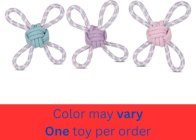 Bow Wow Woven Rope Dog Toys – Durable Chew & Tug Toys for Medium & Large Dogs – Gentle on Teeth – Assorted Shapes & Weaves – Dental Flossing Action – Heavy Duty Interactive Play