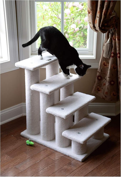 Armarkat Pet Steps, 4-steps, B4001, Ivory, 17"(W)x25"(D)x25"(H), each platform 7" Deep