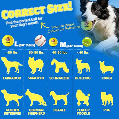 Dog Balls Tennis balls for Dogs, Interactive Dog Toys for Aggressive Chewers ,Indestructible Dog Toy to Keep Them Busy, Puppy Chew Toys for Teething, Durable Dog Ball for Medium Small (Dessert-2.6")