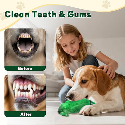 Dog Chew Toys for Aggressive Chewers, Indestructible Lizard Shape Tough Dog Toy with Natural Scents, Durable Chew Bones to Keep Large Dogs Busy, for Super Chewers 20-80Lbs - Bacon