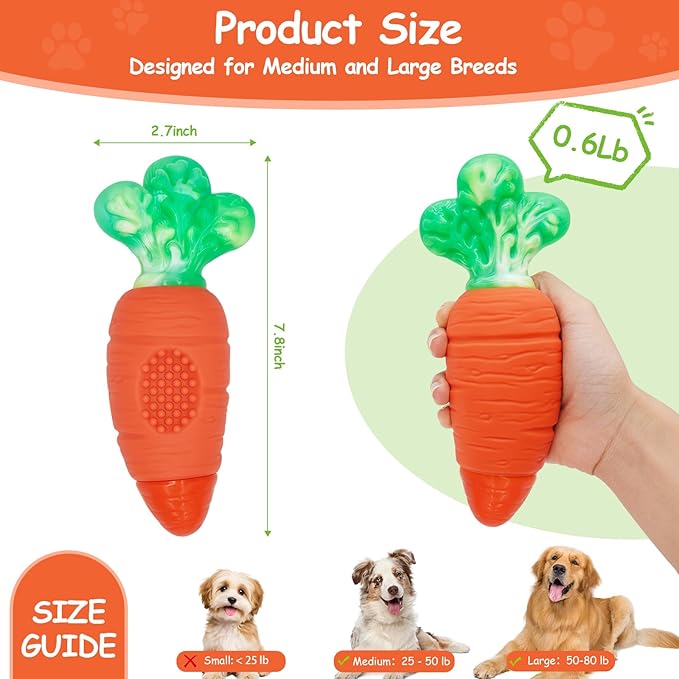 Tough Dog Toys for Aggressive Chewers with Squeaky, Indestructible Dog Chew Toys for Medium and Large Breeds to Keep Them Busy, Interactive Durable Dog Toy