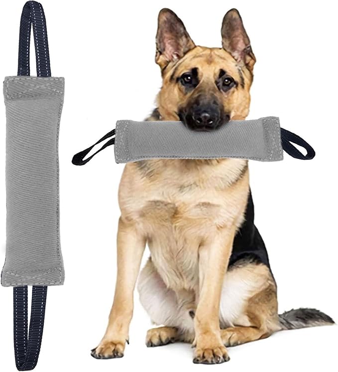 Clysoru Tug of War Dog Toy Bite with 2 Strong Handles Made of Durable Tear Resistant Strong Stitches