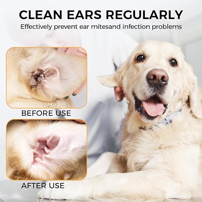 120PCS Long Cotton Swabs with Storage Box, 6 Inch Dog Ear Swabs - for Small and Medium Pet Ear Cleaning - Soft Cotton Tips, Gentle and Lint-Free, Specially Designed for Dogs (Medium)