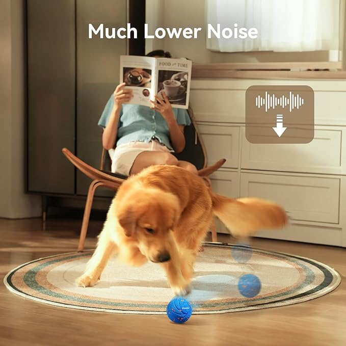 Cheerble Smart Interactive Dog Toy, Wicked Ball AIR, Automatic Moving, Bouncing, and Rotating, E-TPU Material, IPX7 Waterproof Rating, Active Rolling Ball for Puppy, Medium and Large Dogs