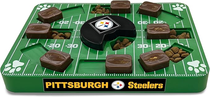 Pets First NFL Pittsburgh Steelers Puzzle Toy, Puzzle Treat Dog Toy, Interactive Dog Treat Toy, Dog Puzzle