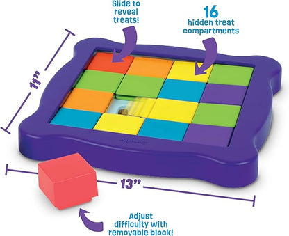 Brightkins Pup Pixel Treat Puzzle - Toys for Dogs to Keep Them Busy, Dog Slow Feeder, Interactive Dog Toys for Boredom, Puppy Treat Toy, Cat Puzzle Toy Feeder, Enrichment Game for Puppies