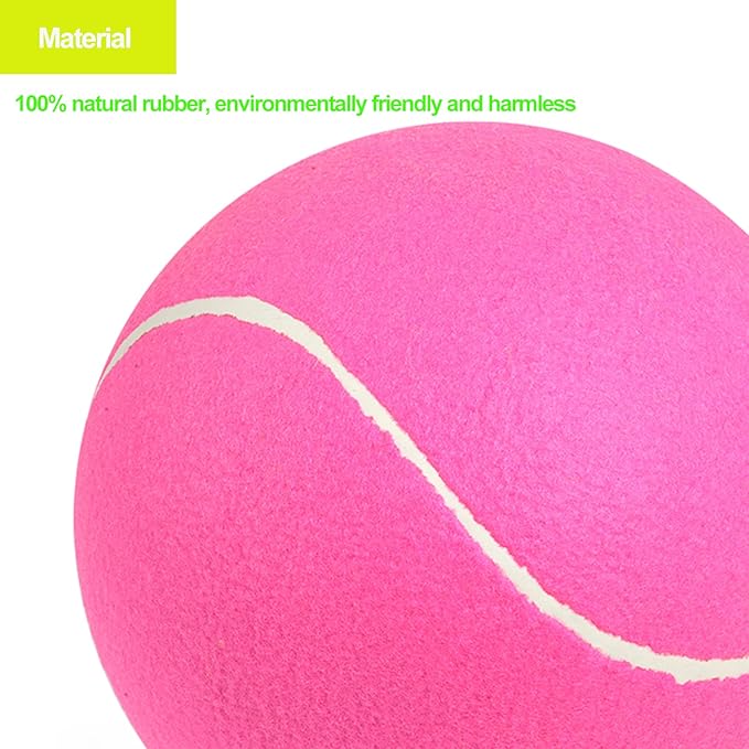 Giant Tennis Ball for Dogs of 2 Pack - 9.5 inch Pink and Blue Large Dog Toy Inflatable Multipurpose Jumbo Tennis Ball Toys for Kids Interactive Play Outside Inside Training